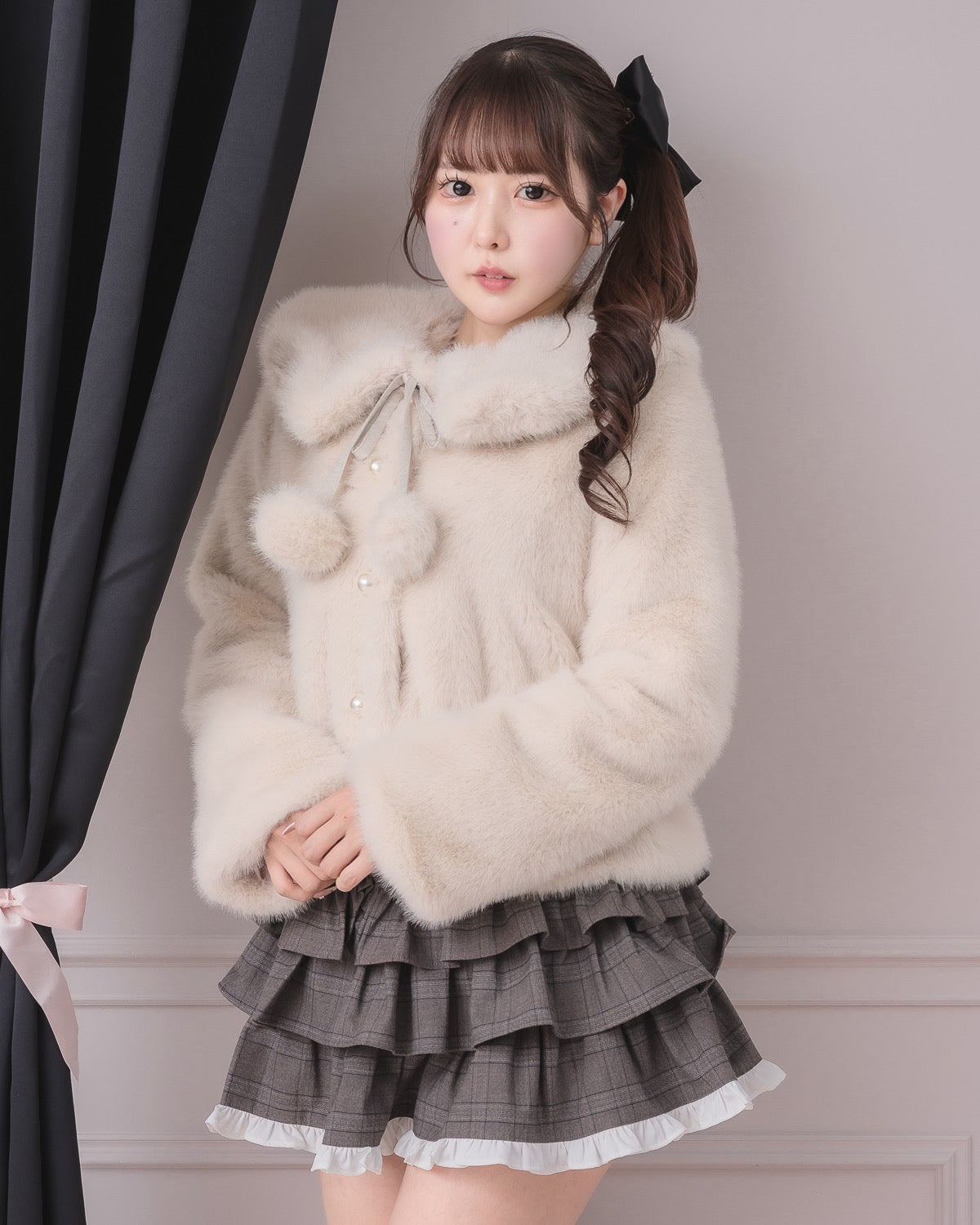 モデル身長:157cm/着用カラー:グレージュ