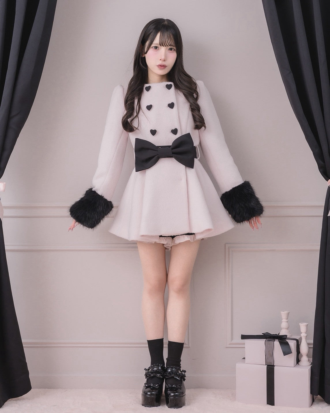 モデル身長:152cm/着用カラー:ピンク