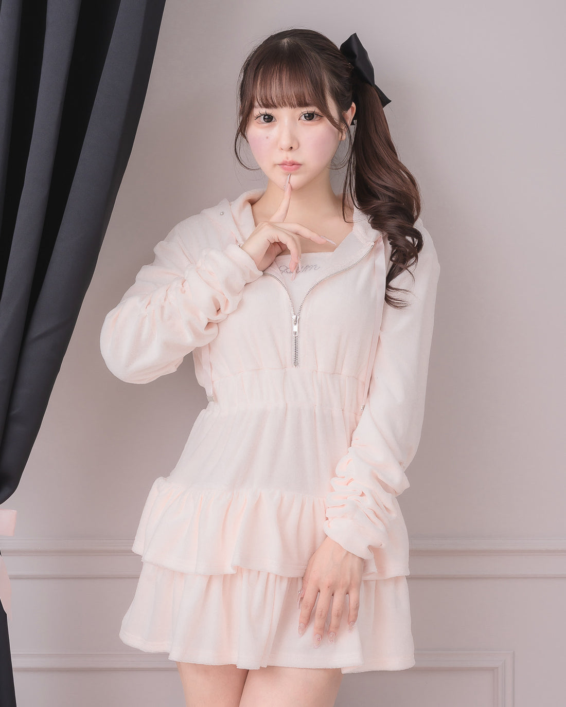 モデル身長:157cm/着用カラー:ピンク