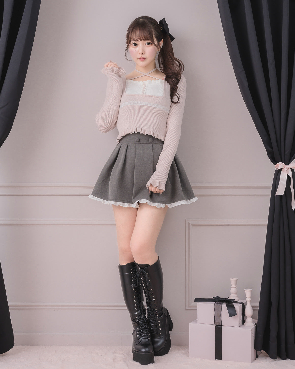 モデル身長:157cm/着用カラー:ピンク