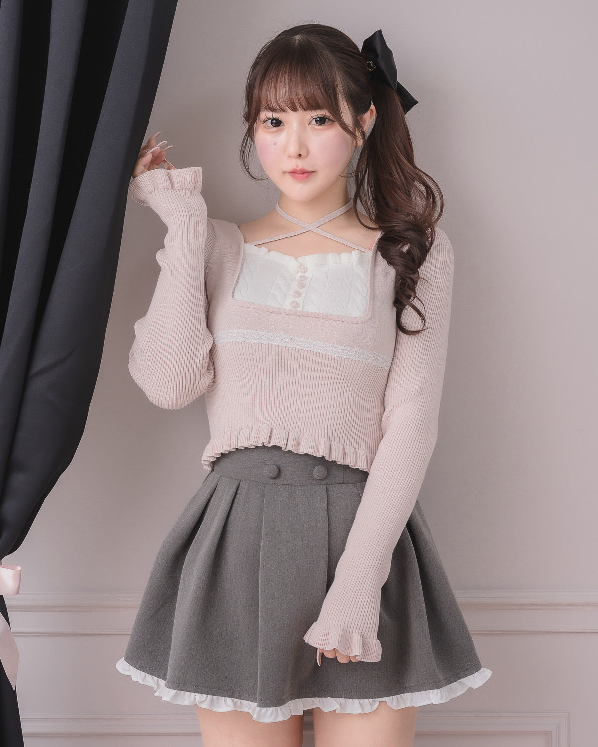 モデル身長:157cm/着用カラー:ピンク