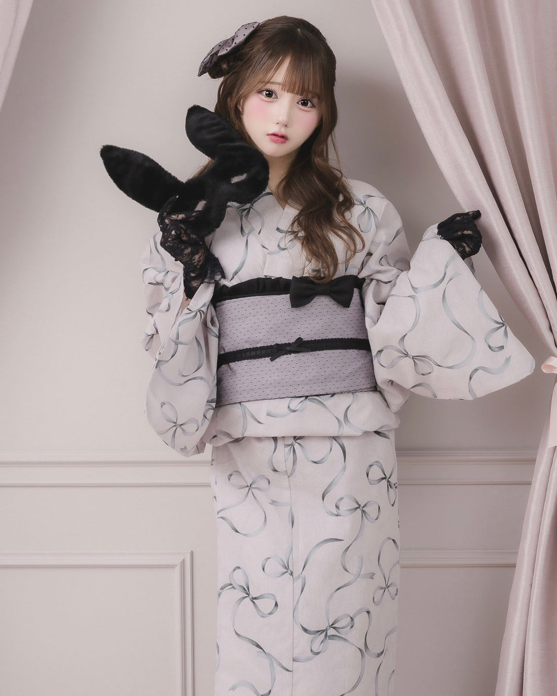 モデル身長:160cm/着用カラー:ブラック