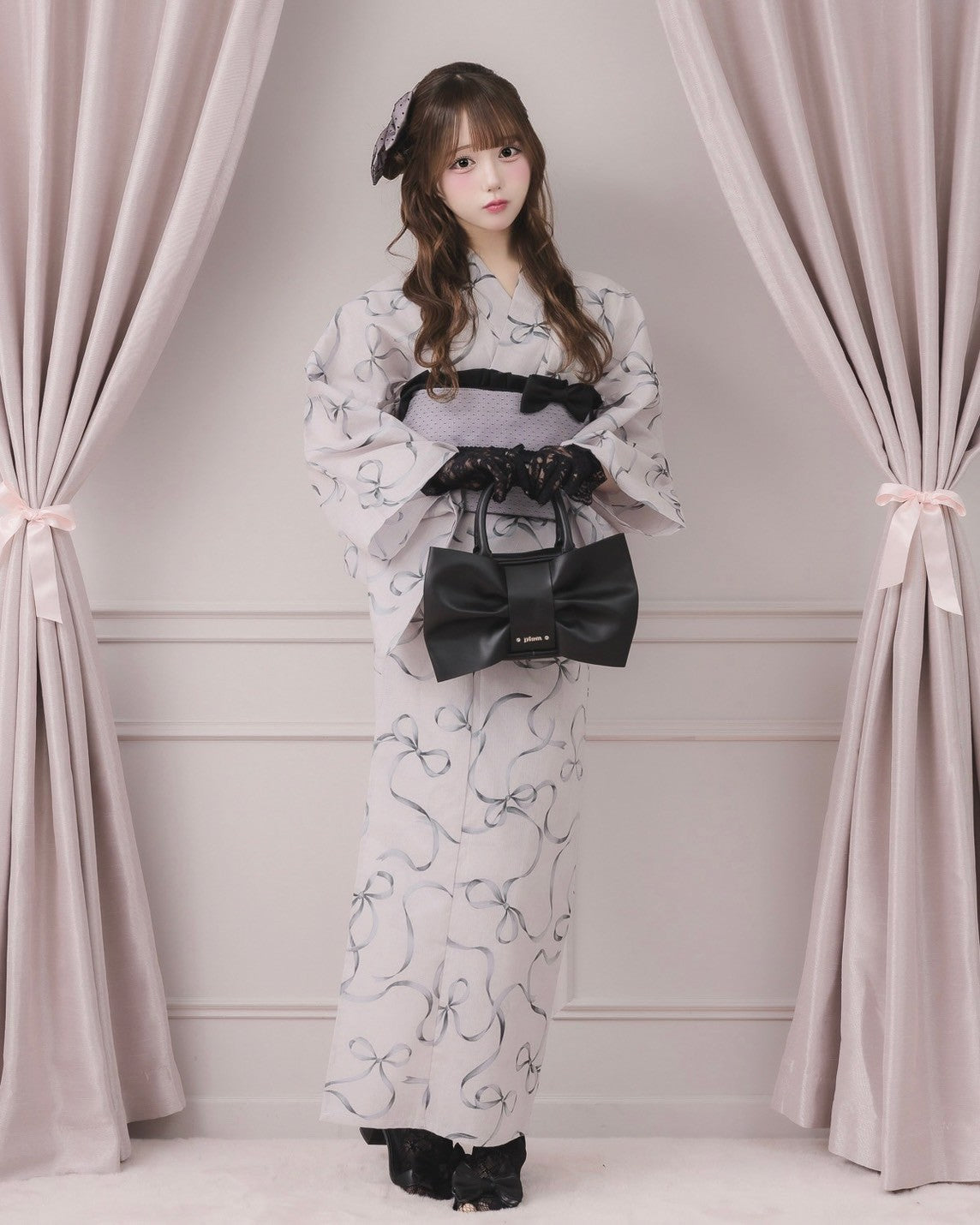 モデル身長:160cm/着用カラー:ブラック