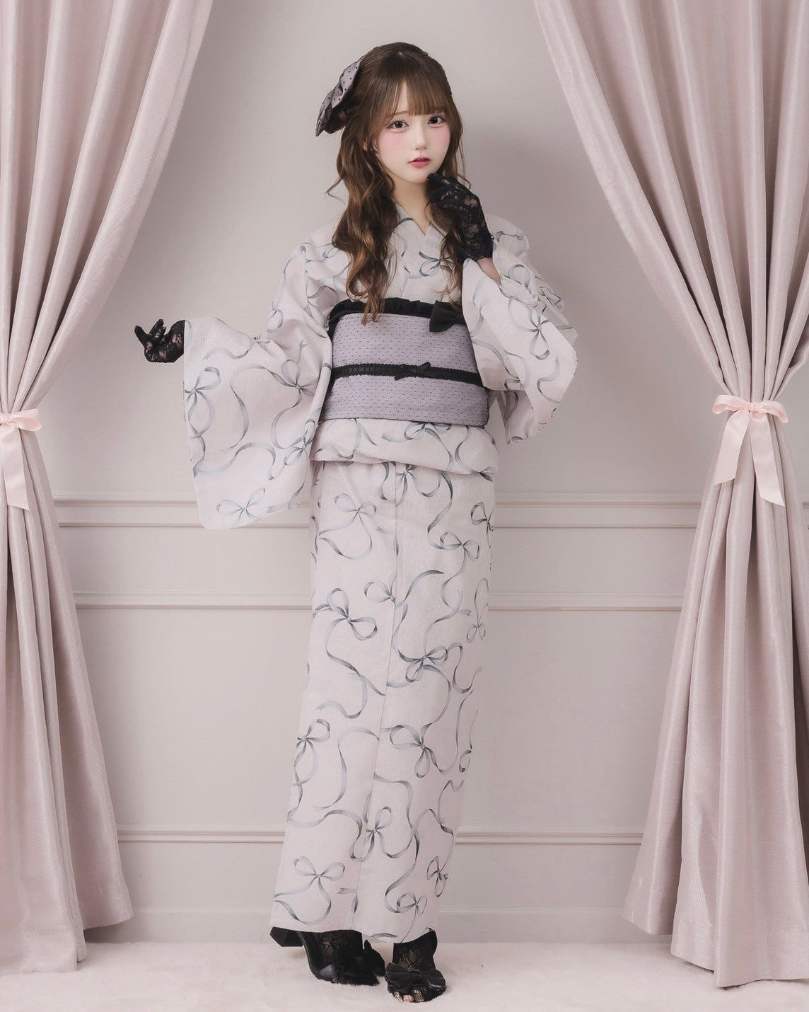 モデル身長:160cm/着用カラー:ブラック