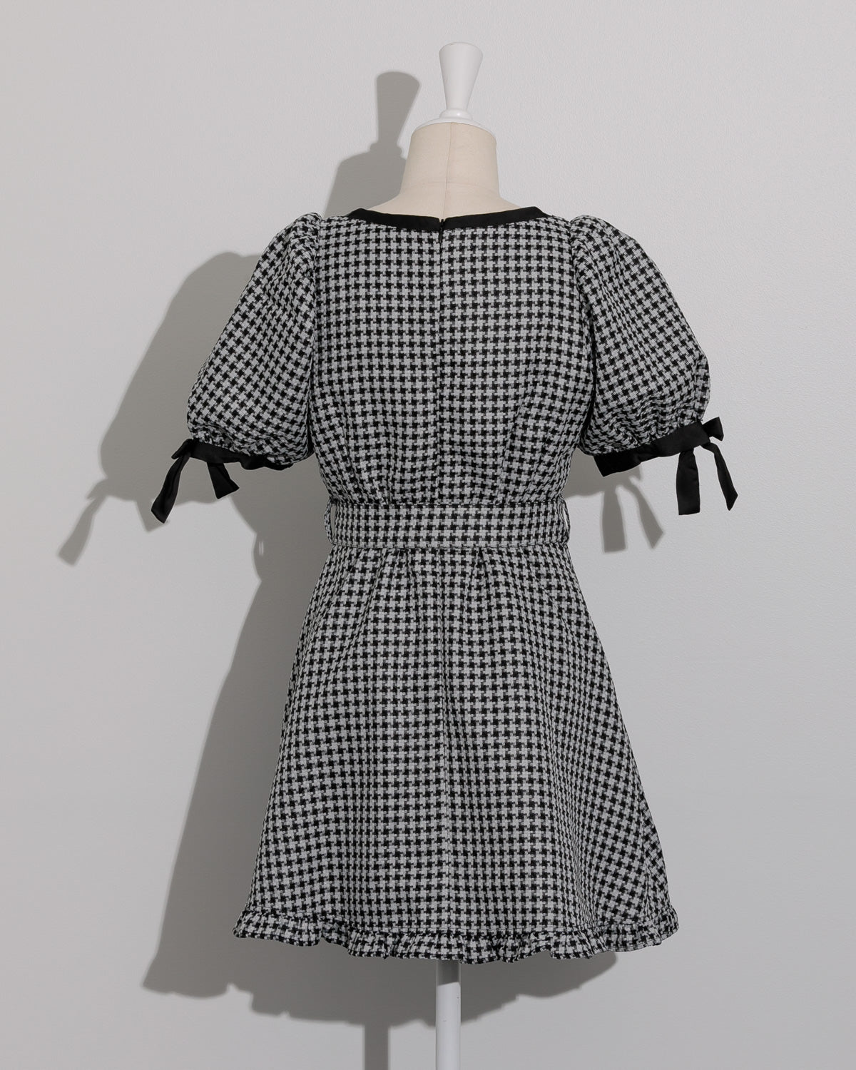 千鳥柄ジャガードベルトミニワンピース