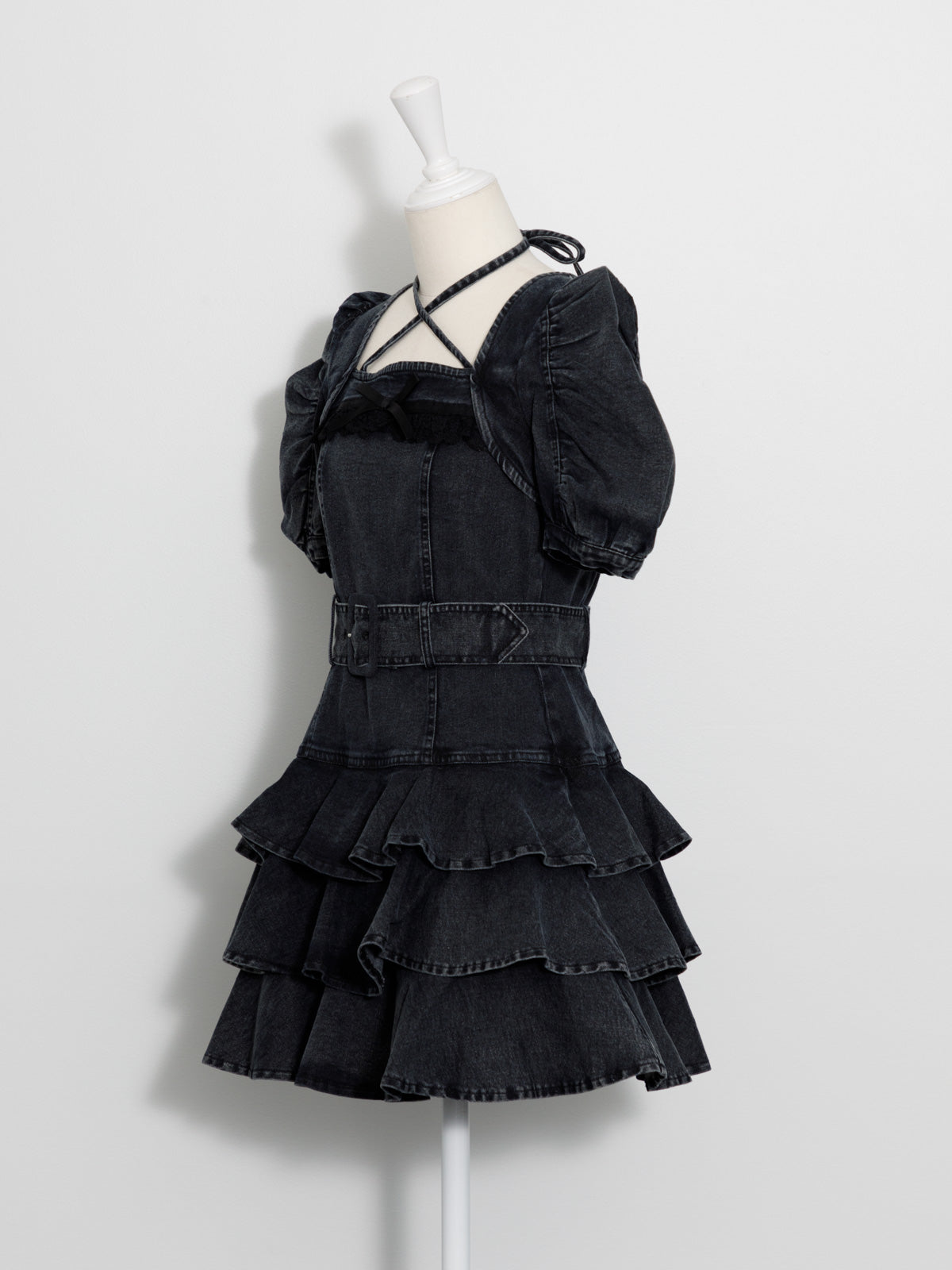 ティアードフリルミニワンピース