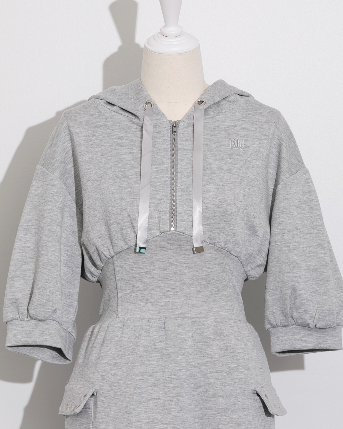 スタッズポケットスウェットワンピ