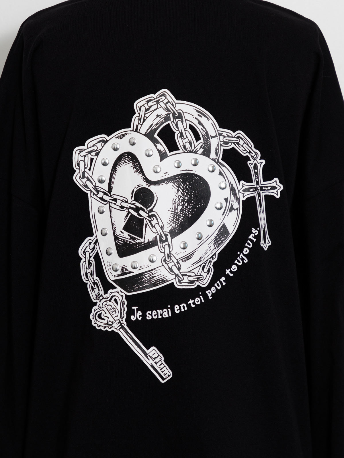 pium Heart padlock オーバーサイズロングTシャツ