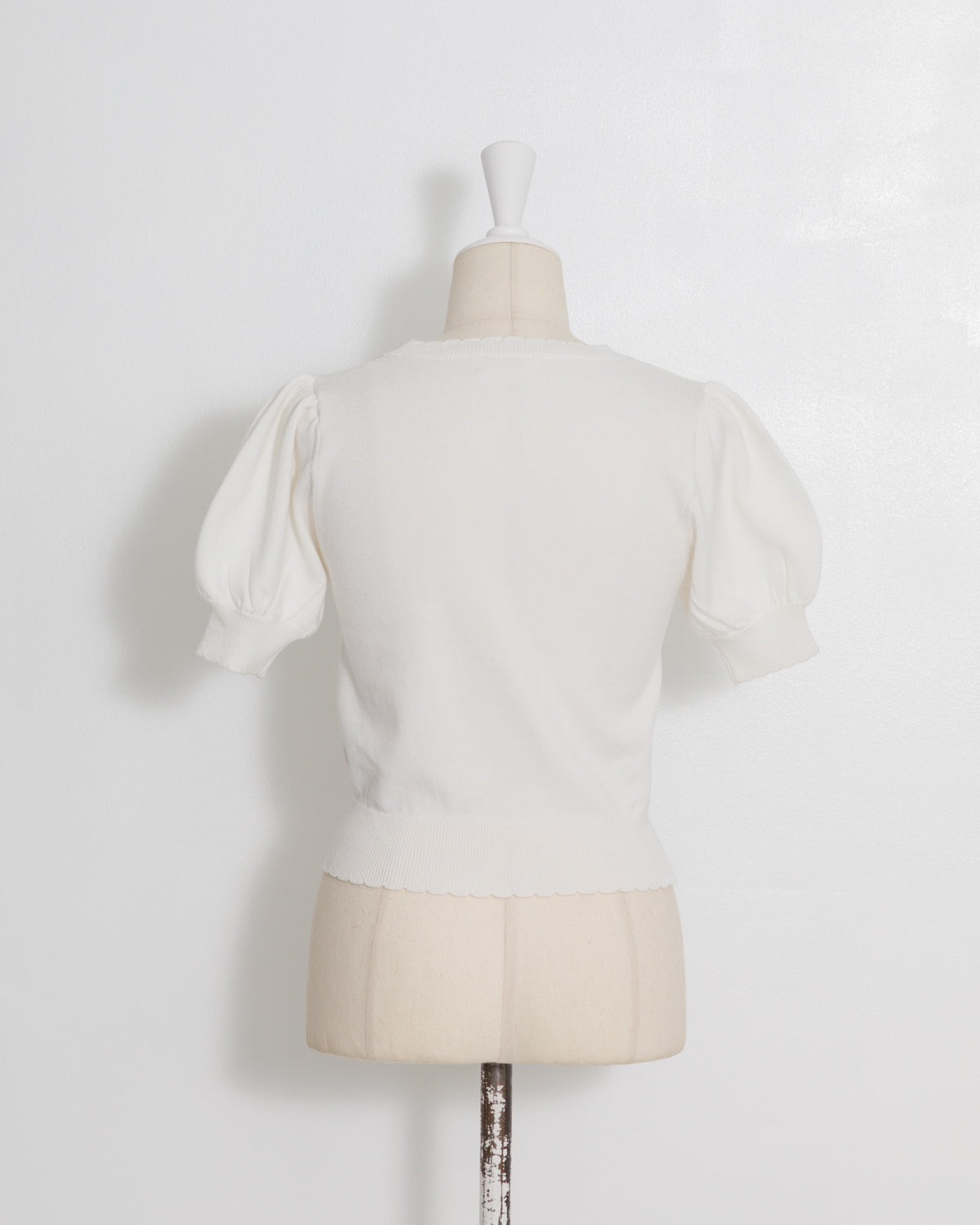 ビジューリボンアームウォーマーニット