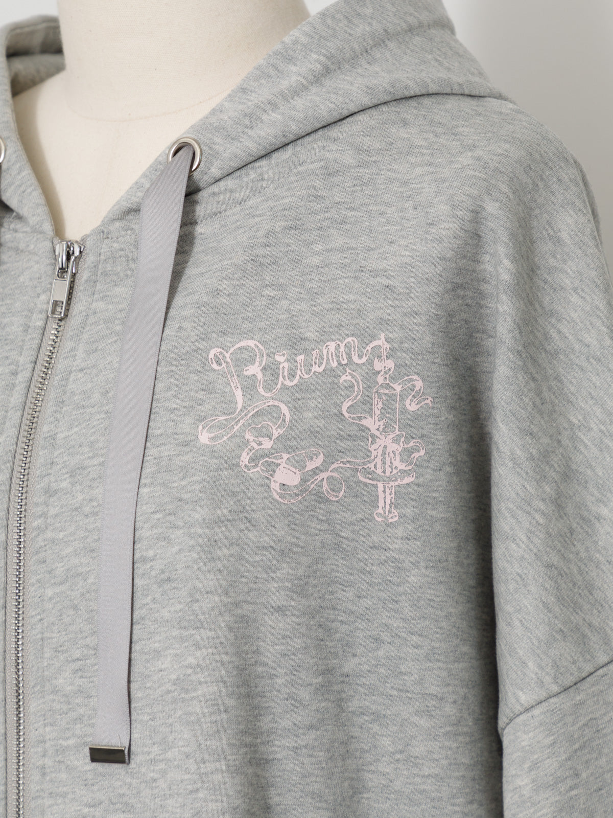 pium ribbon portion オーバーサイズジップパーカー