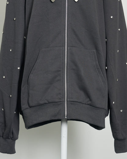 オーバーサイズビジュージップパーカー