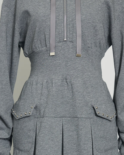 レイヤードプリーツボンディングワンピ