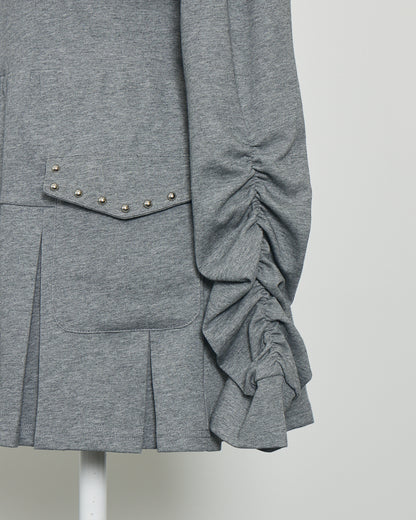 レイヤードプリーツボンディングワンピ