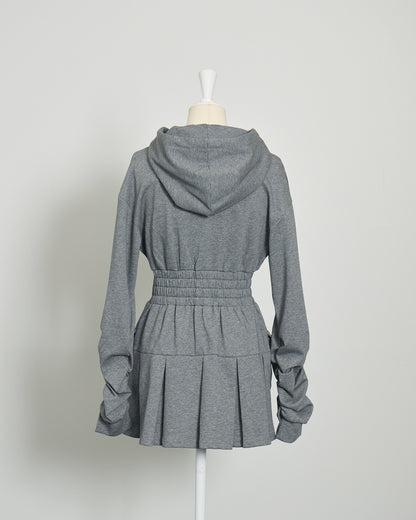 レイヤードプリーツボンディングワンピ