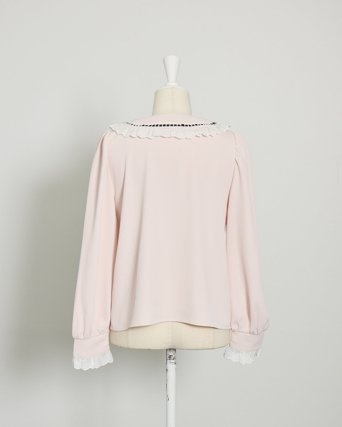 コットンフリルハートボタンブラウス