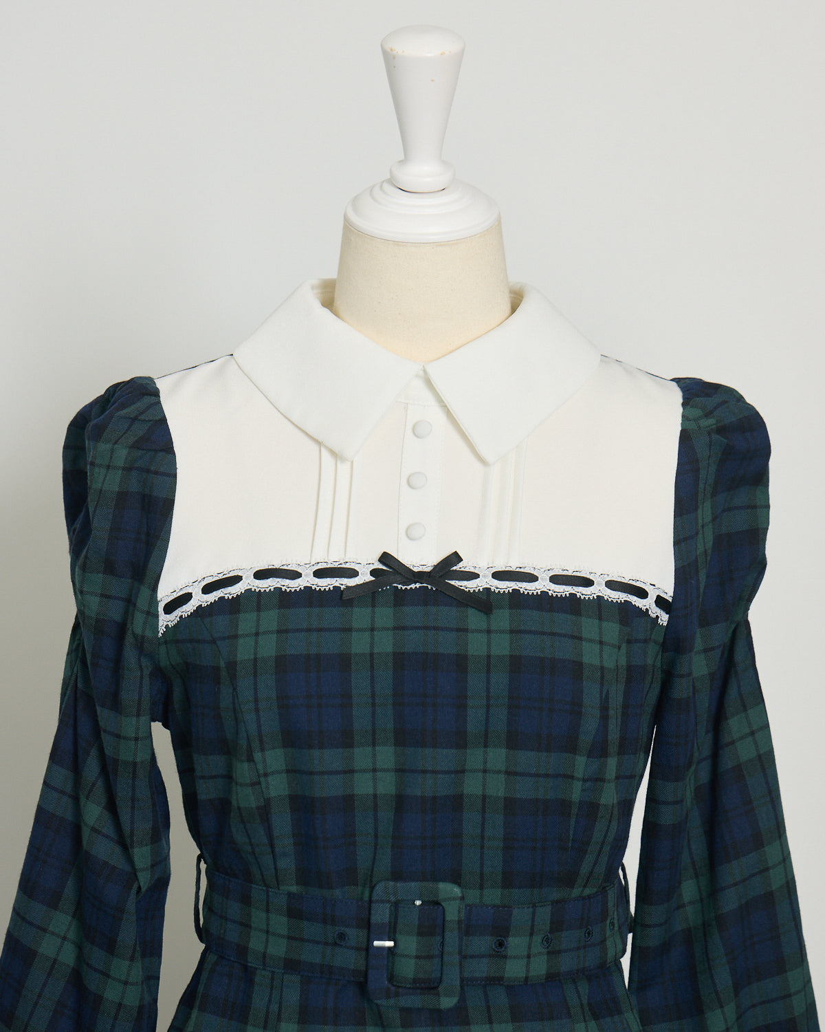 ヨーク切替ベルト付きワンピース