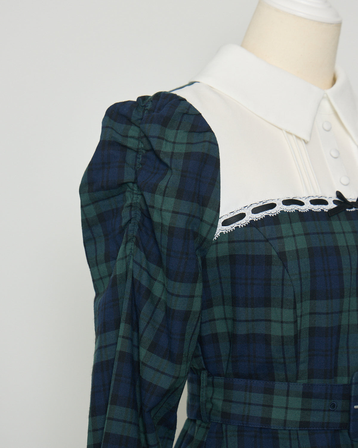 ヨーク切替ベルト付きワンピース