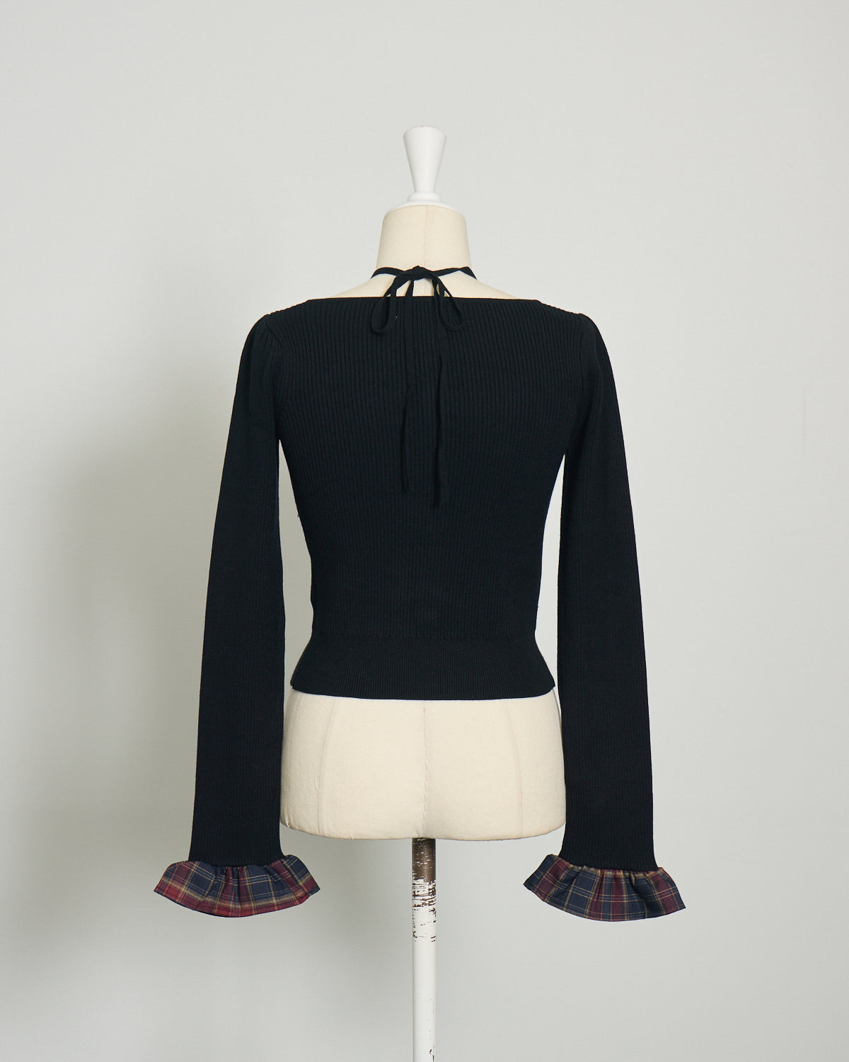 pium チェックリボンカットソー チェックリボンカットソー – pium