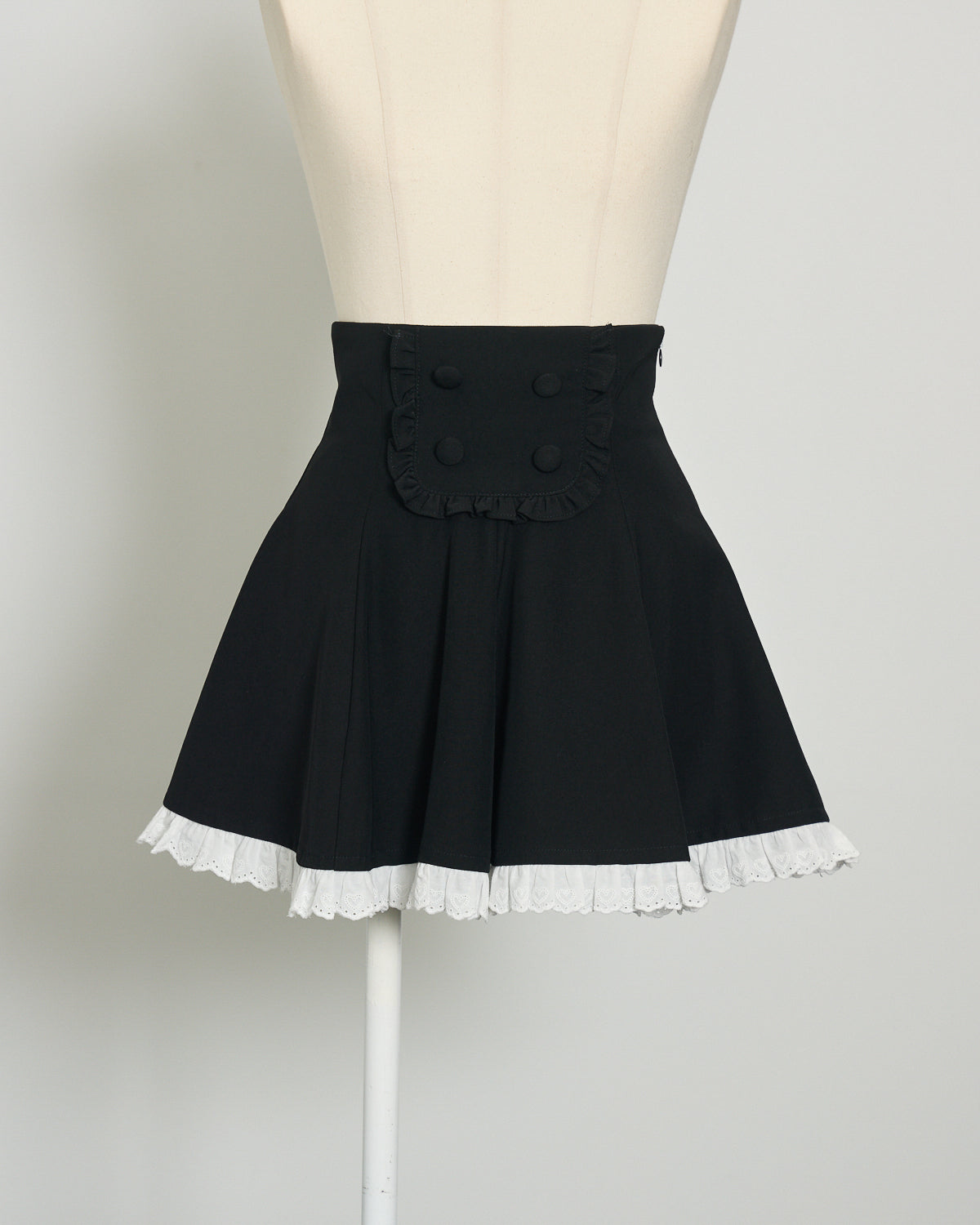 ハートボタンフリルフレアスカート – pium