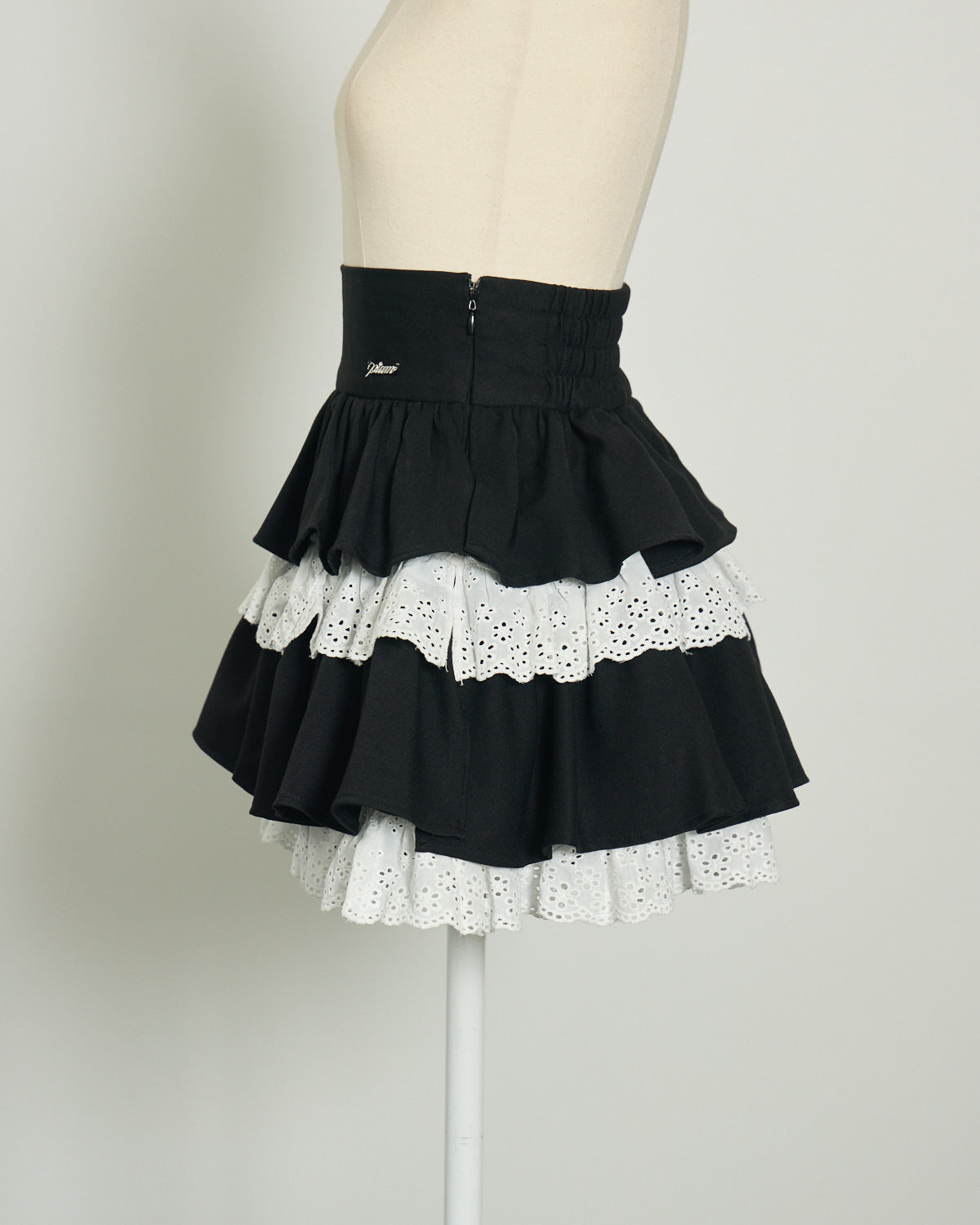 コットンフリルティアードミニスカート – pium