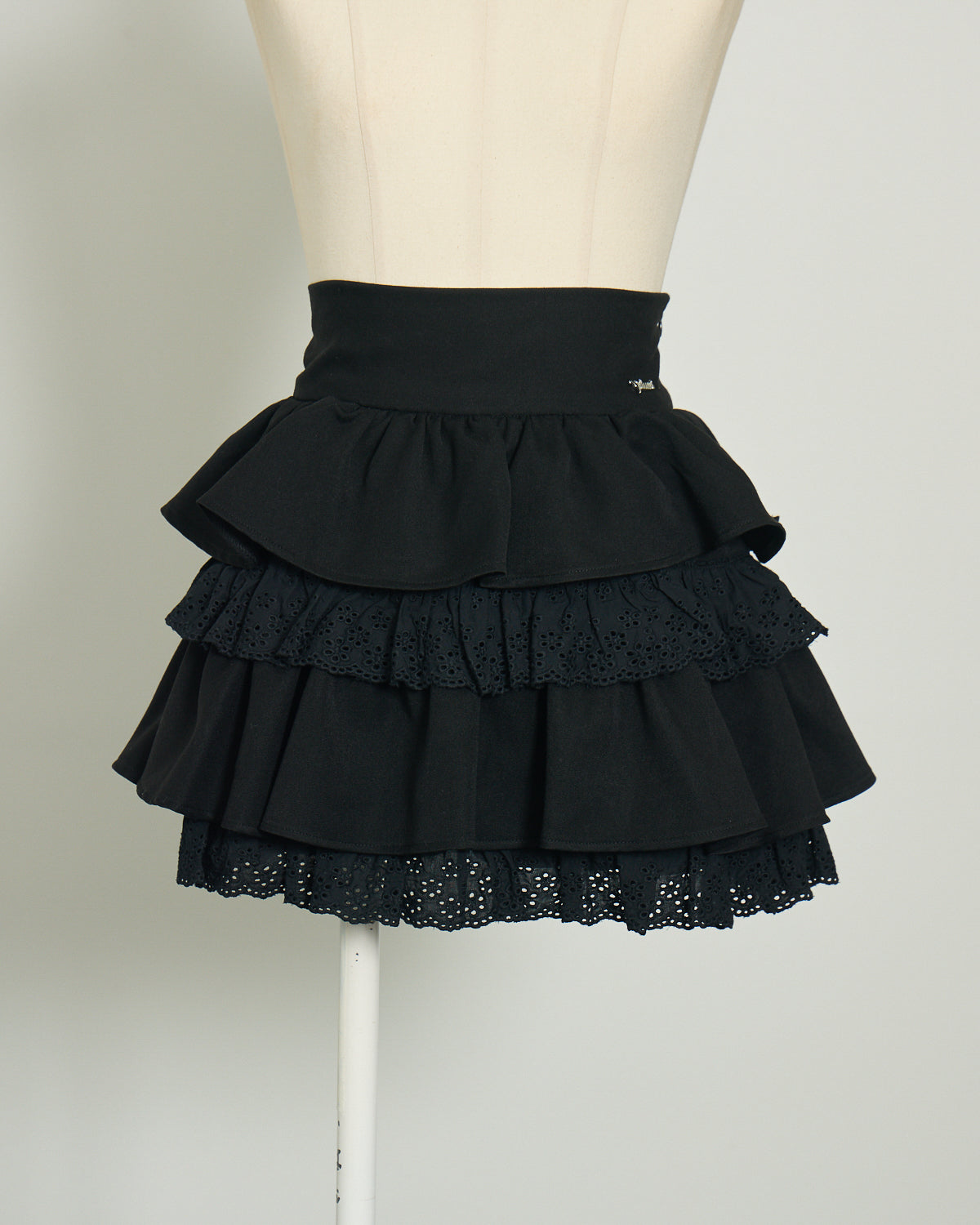 コットンフリルティアードミニスカート – pium