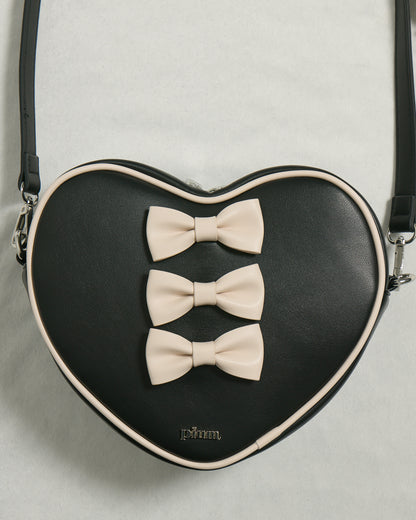 ミニポーチ付きリボンハートバッグ