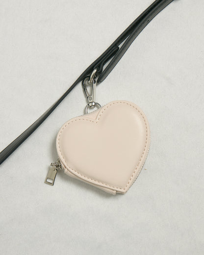 ミニポーチ付きリボンハートバッグ