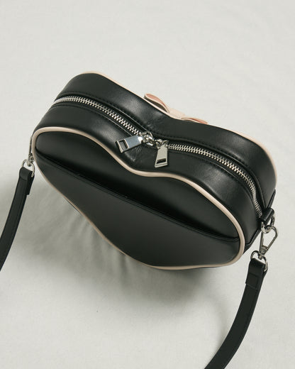 ミニポーチ付きリボンハートバッグ