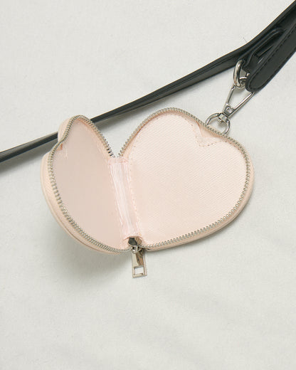 ミニポーチ付きリボンハートバッグ