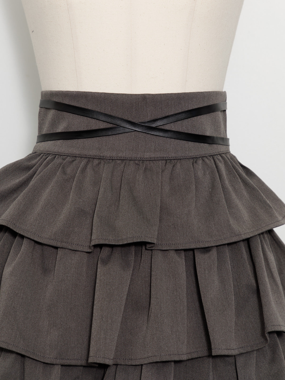 ウエストクロスティアードミニスカート