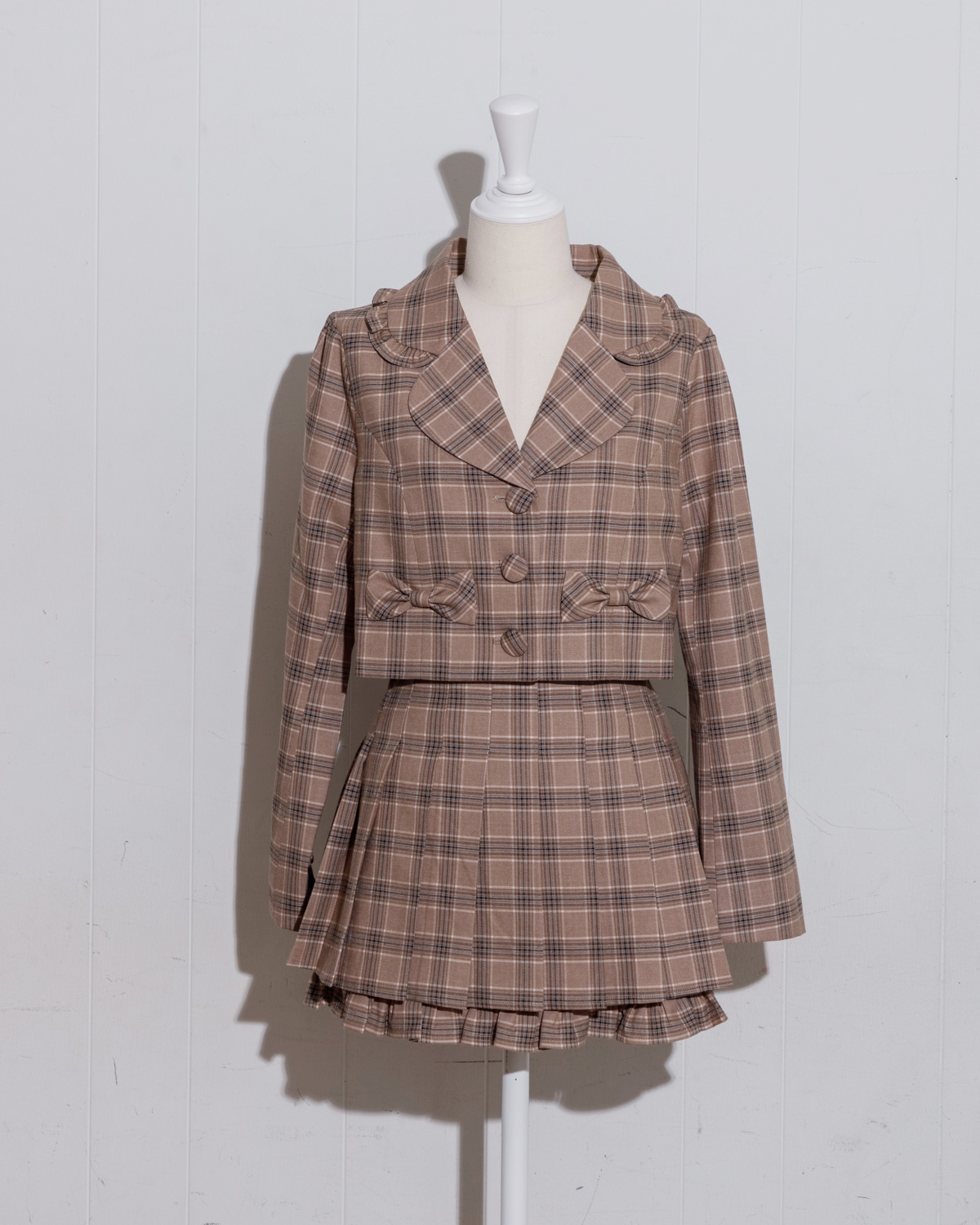 プリーツフリルミニスカート