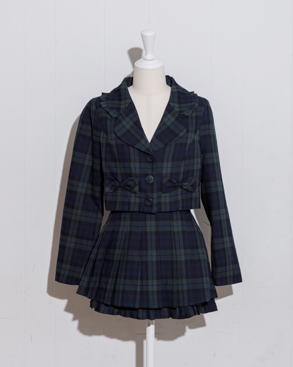 プリーツフリルミニスカート