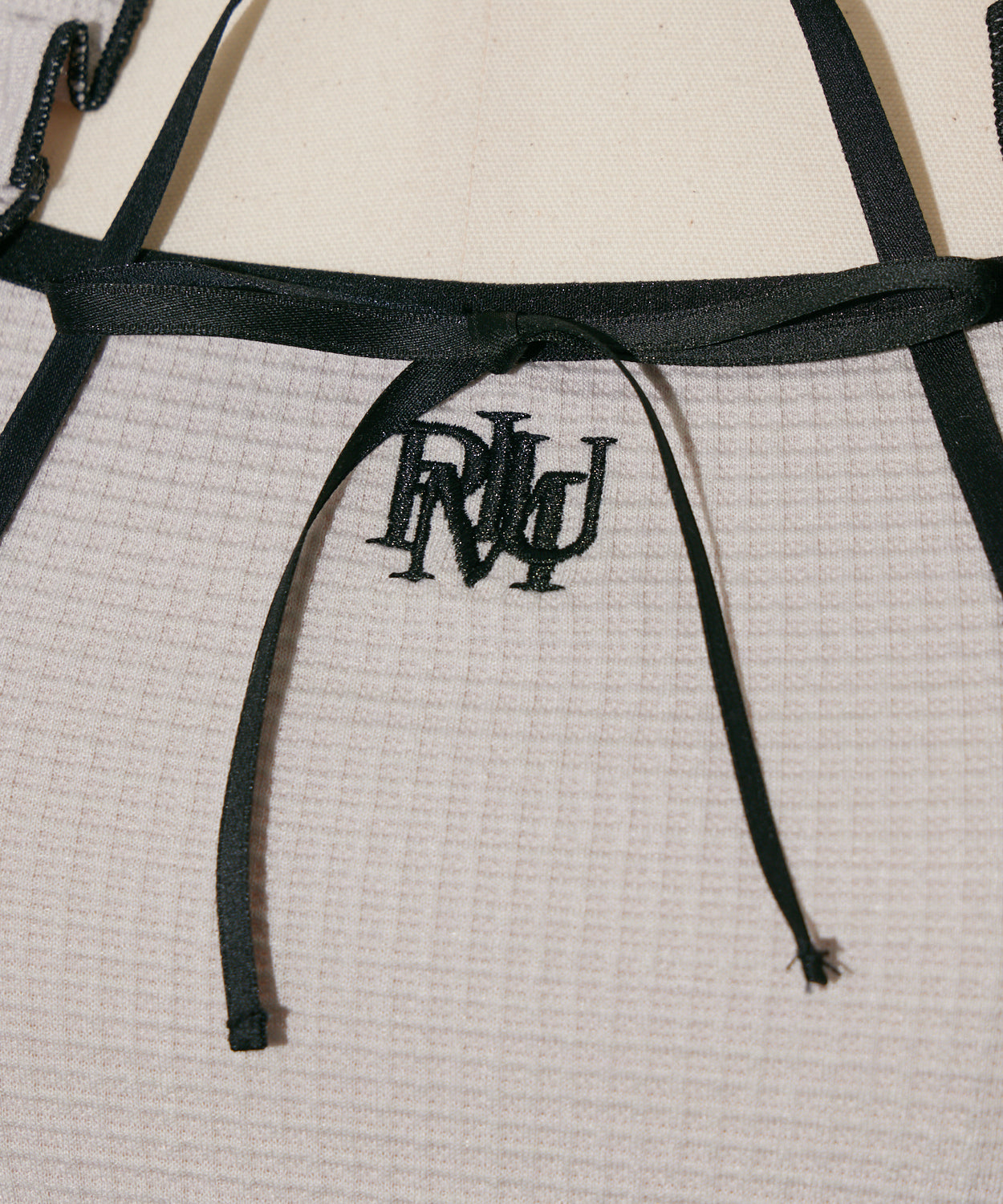 ダブルリボンケープワッフルカットソー