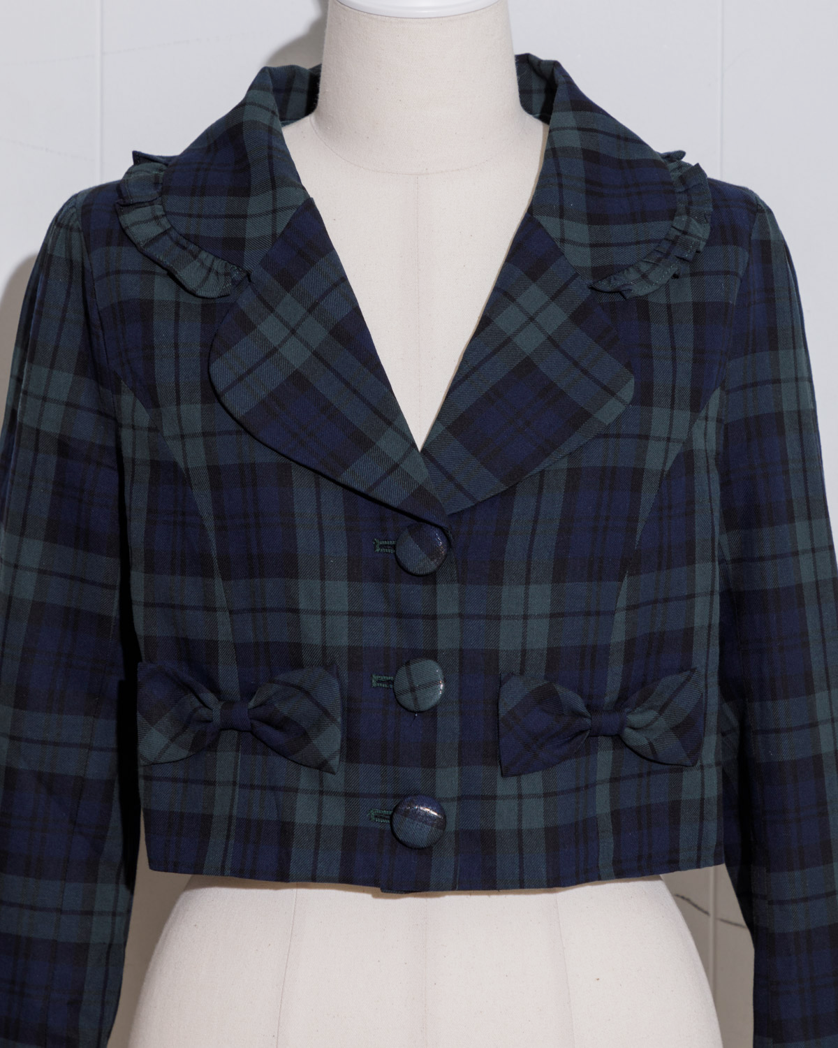 フリルカラーリボンジャケット