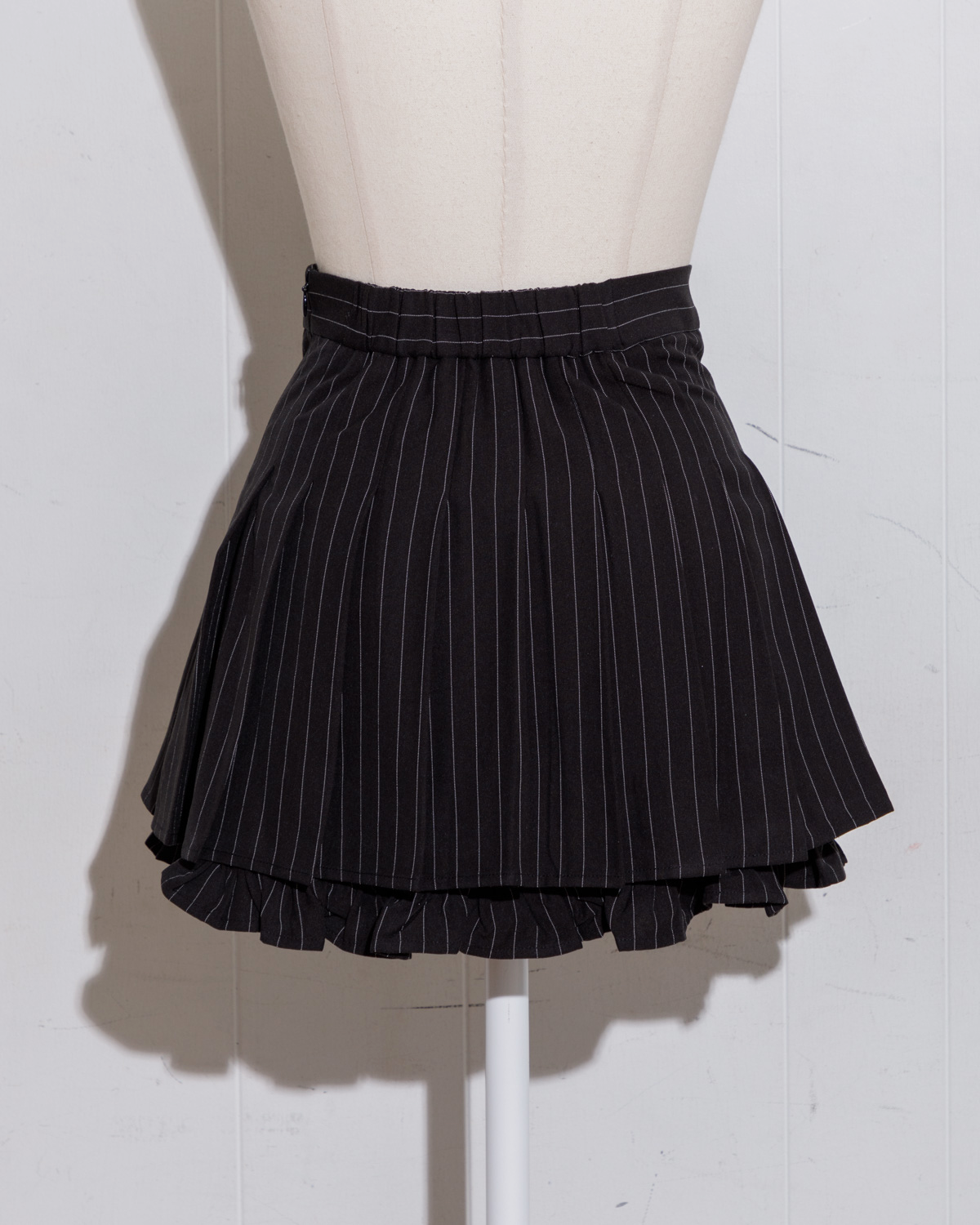 プリーツフリルミニスカート