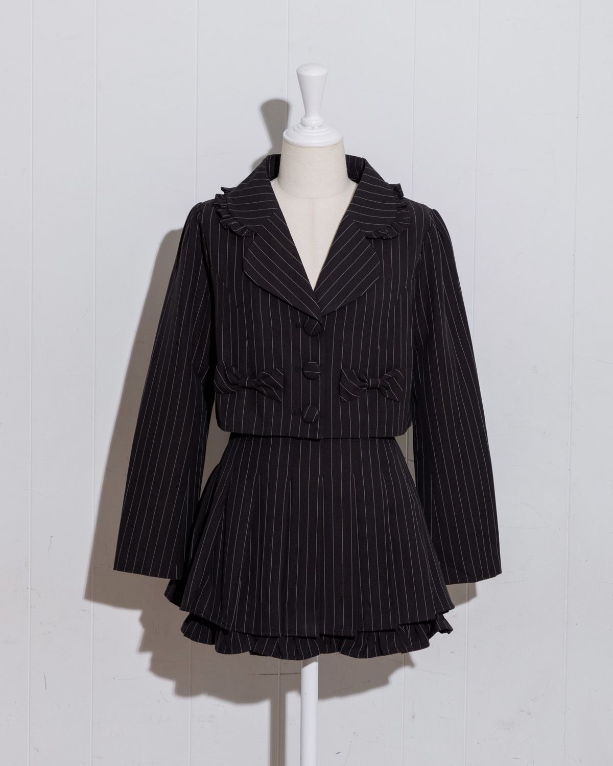 プリーツフリルミニスカート