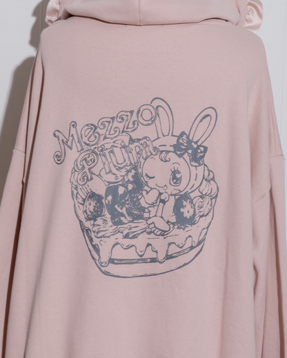 pium × Mezzo Piano ベリエちゃんハートケーキパーカー ピンク pium × Mezzo Piano ベリエちゃんハートケーキパーカー ピンク