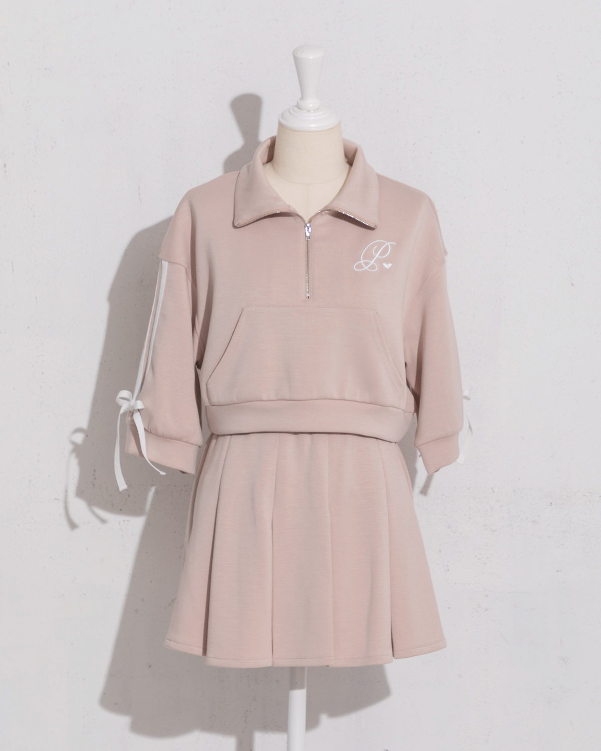 pium ダブルライン セーラースウェット セットアップ グレー✖️ピンク pium ダブルライン セーラースウェット セットアップ グレー✖️ピンク