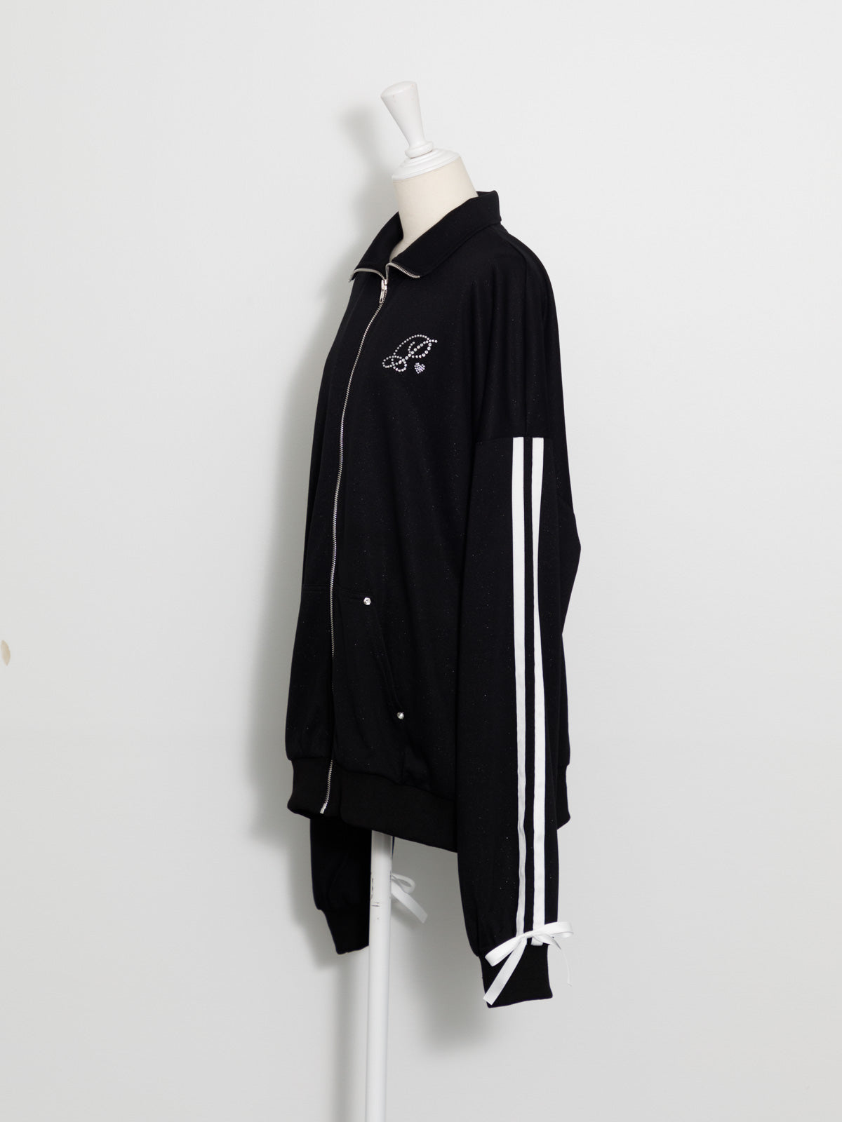 ダブルラインビジュープリントジップスウェット