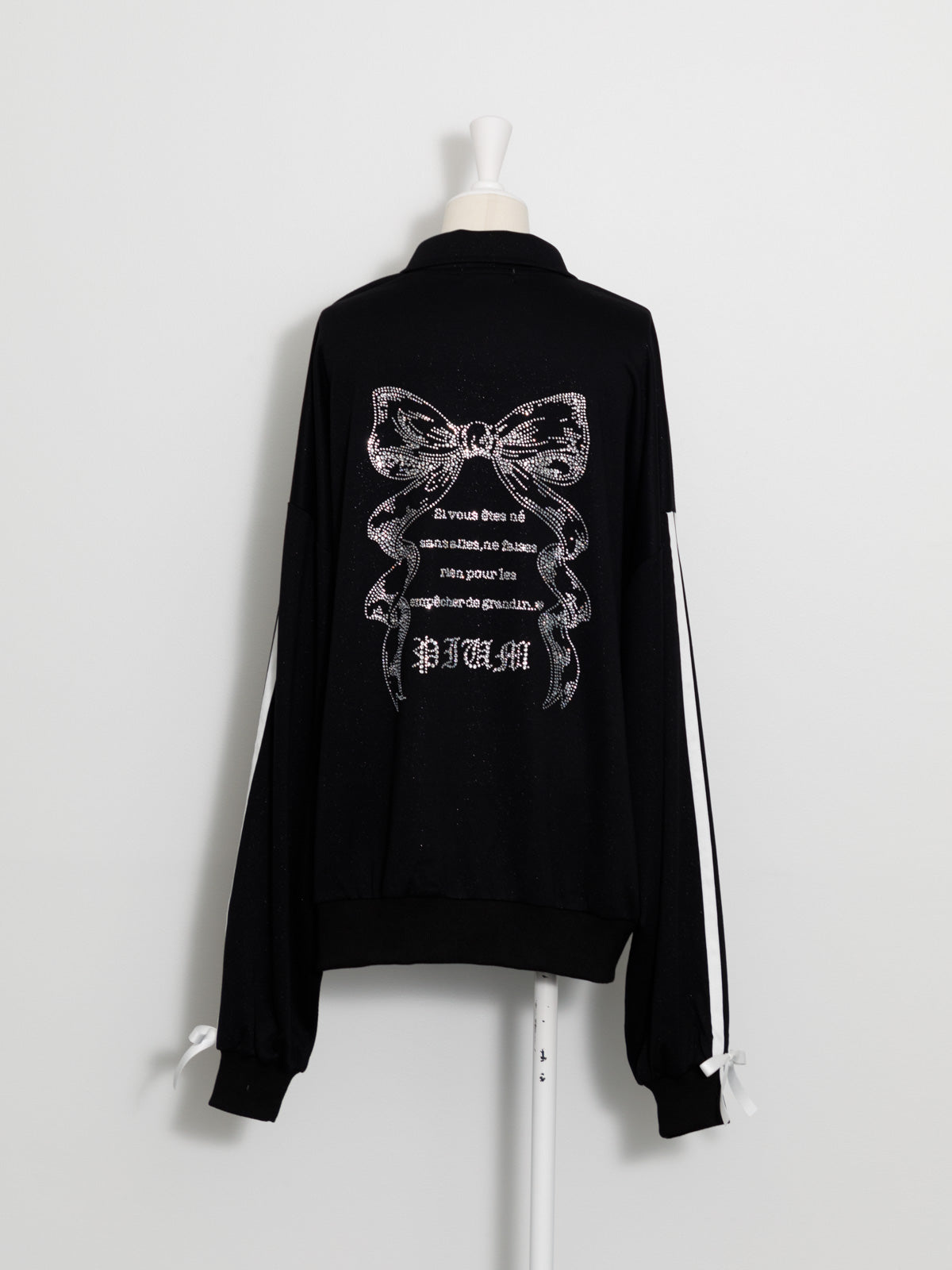 ダブルラインビジュープリントジップスウェット