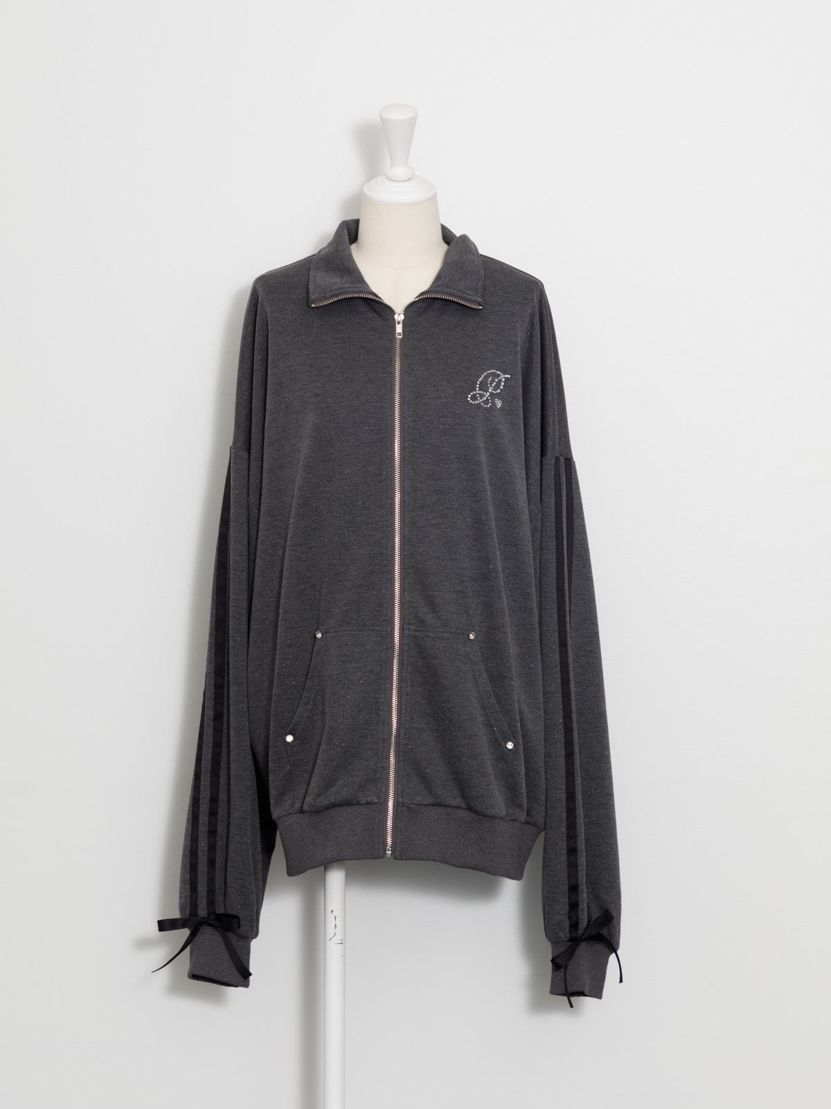 ダブルラインビジュープリントジップスウェット