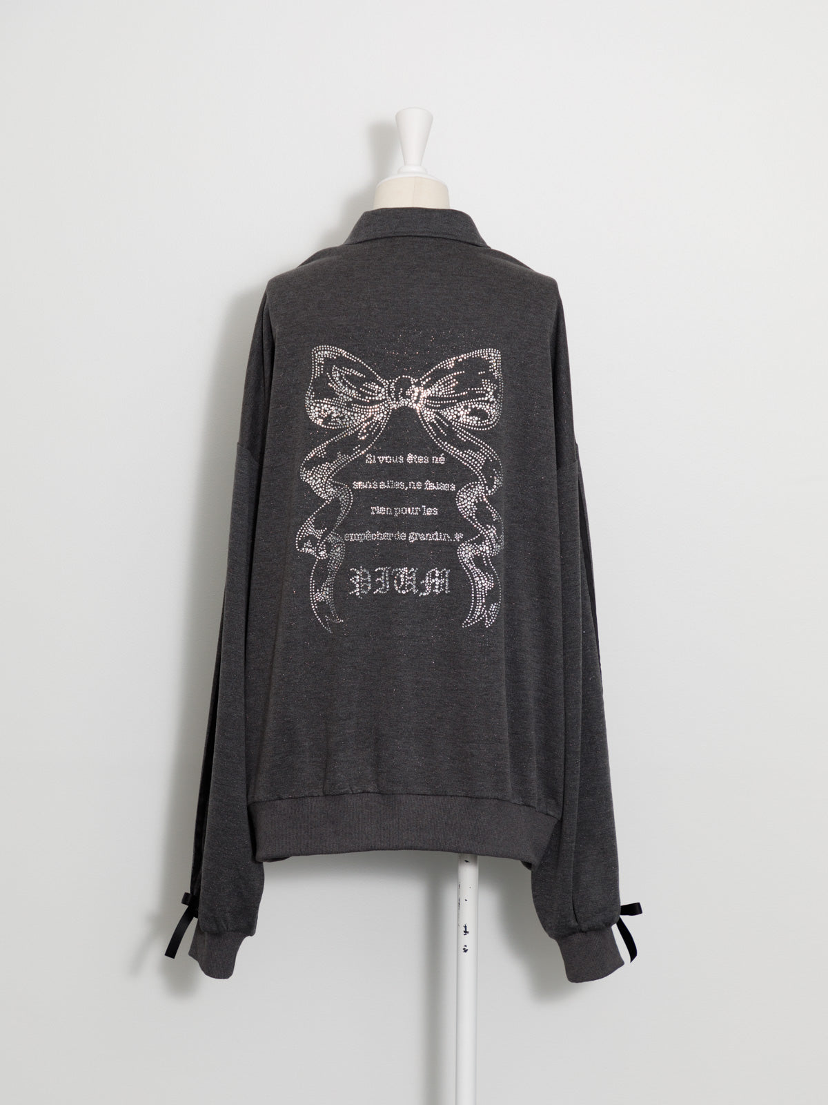 ダブルラインビジュープリントジップスウェット