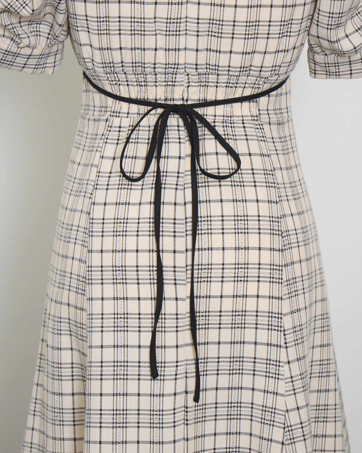 コットンフリルリボンロングワンピース