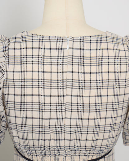 コットンフリルリボンロングワンピース