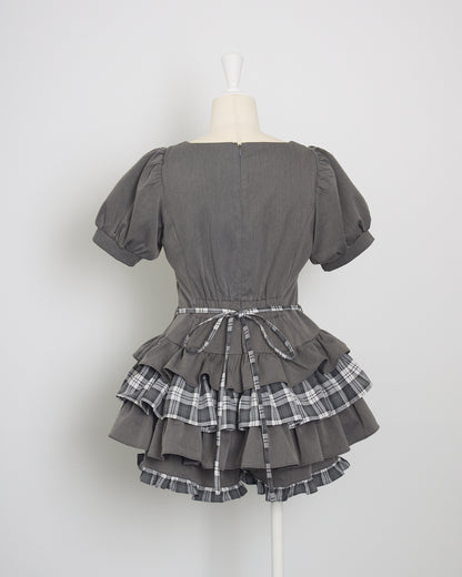 はしごリボンティアードパフセットアップ