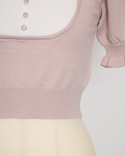 チョーカーフリルヨーク切替ニット