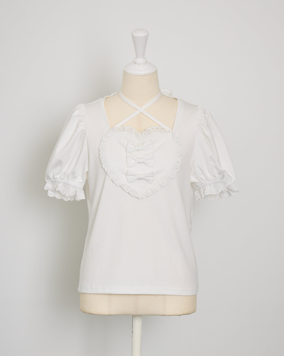 ハートリボンパフスリーブTシャツ – pium