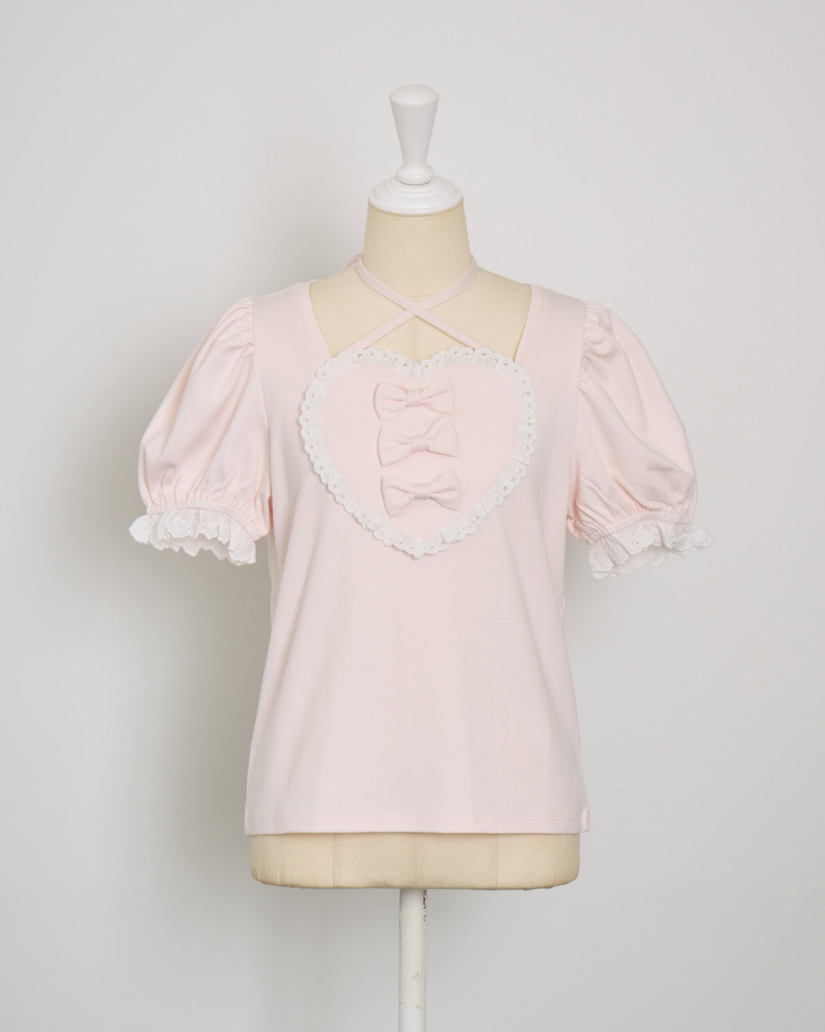 pium ピウム ハートリボンパフスリーブTシャツ ハートリボンパフスリーブTシャツ – pium