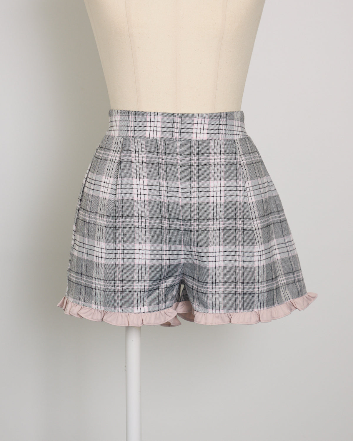 ネクタイ付きプリーツ半袖セットアップ