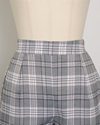 ネクタイ付きプリーツ半袖セットアップ